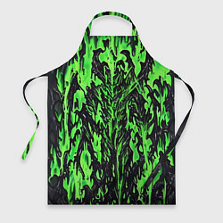 Фартук кулинарный Демонический доспех зелёный, цвет: 3D-принт