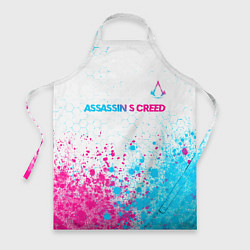 Фартук кулинарный Assassins Creed neon gradient style посередине, цвет: 3D-принт