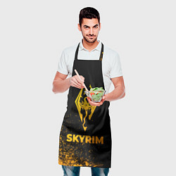 Фартук кулинарный Skyrim - gold gradient, цвет: 3D-принт — фото 2