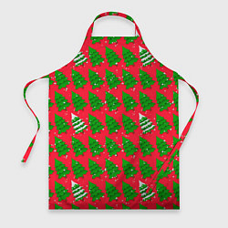 Фартук кулинарный Рождественские ёлки, цвет: 3D-принт