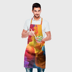 Фартук кулинарный Цветной дым, цвет: 3D-принт — фото 2