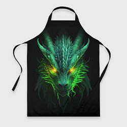 Фартук кулинарный Светящийся зеленый дракон 2024, цвет: 3D-принт