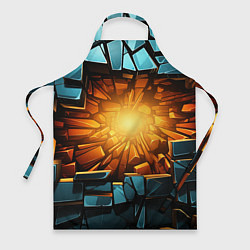 Фартук кулинарный Геометрическая огненная яма иллюзия, цвет: 3D-принт