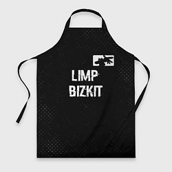 Фартук кулинарный Limp Bizkit glitch на темном фоне посередине, цвет: 3D-принт