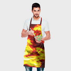 Фартук кулинарный Огненное безумие, цвет: 3D-принт — фото 2