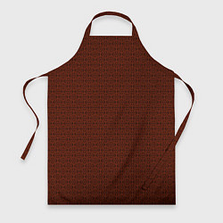 Фартук кулинарный Красно-коричневый узоры, цвет: 3D-принт