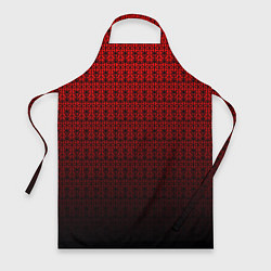 Фартук кулинарный Красно-чёрный ажурный градиент, цвет: 3D-принт