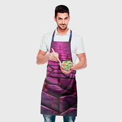 Фартук кулинарный Фиолетовая абстрактная плитка, цвет: 3D-принт — фото 2