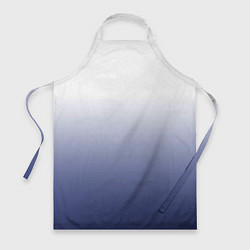 Фартук кулинарный Туманный градиент бело-синий, цвет: 3D-принт