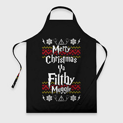 Фартук кулинарный Merry Christmas ya filthy muggle, цвет: 3D-принт