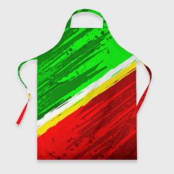 Фартук кулинарный Расцветка Зеленоградского флага, цвет: 3D-принт