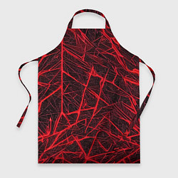 Фартук Красная паутина на чёрном фоне