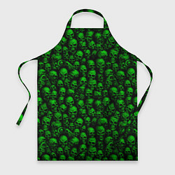 Фартук кулинарный Зеленые черепа, цвет: 3D-принт