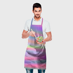 Фартук кулинарный Голографические неоновые полосы, цвет: 3D-принт — фото 2