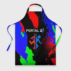 Фартук кулинарный Portal 2 краски сочные текстура, цвет: 3D-принт
