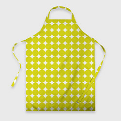 Фартук кулинарный Ретро темно желтые круги, цвет: 3D-принт