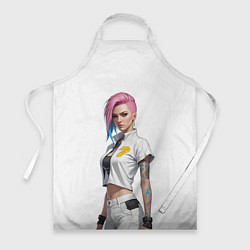 Фартук кулинарный Девушка в белом Cyberpunk 2077, цвет: 3D-принт