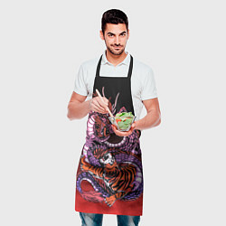 Фартук кулинарный Дракон и тигр в год дракона, цвет: 3D-принт — фото 2