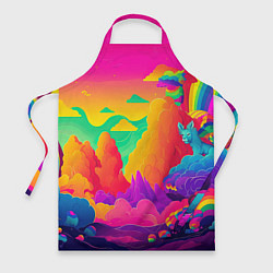 Фартук Яркие краски перетекают в радугу