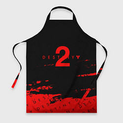 Фартук кулинарный Destiny 2 краски надписи, цвет: 3D-принт