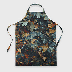 Фартук кулинарный Реалистичный камуфляж из сухих листьев, цвет: 3D-принт