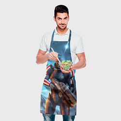 Фартук кулинарный Mass Effect - ai art, цвет: 3D-принт — фото 2