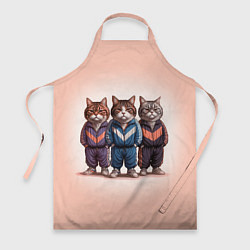 Фартук Три полосатых кота в спортивных костюмах пацана