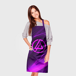 Фартук кулинарный Linkin park neon stripes logo, цвет: 3D-принт — фото 2