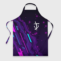 Фартук кулинарный Doom neon gaming, цвет: 3D-принт