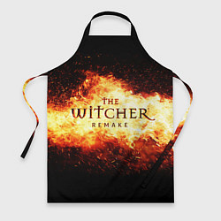 Фартук кулинарный The Witcher Remake в пламени огня, цвет: 3D-принт