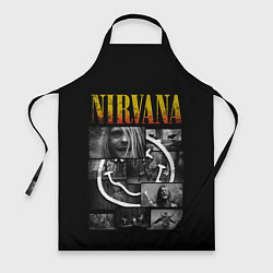 Фартук кулинарный Nirvana forever, цвет: 3D-принт