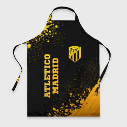 Фартук кулинарный Atletico Madrid - gold gradient вертикально, цвет: 3D-принт
