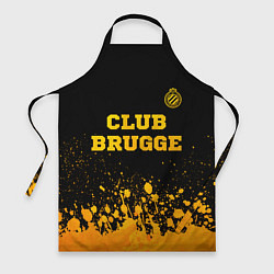 Фартук кулинарный Club Brugge - gold gradient посередине, цвет: 3D-принт