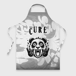 Фартук кулинарный The Cure рок панда на светлом фоне, цвет: 3D-принт