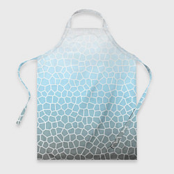 Фартук кулинарный Светлый серо-голубой паттерн мозаика, цвет: 3D-принт