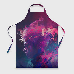 Фартук кулинарный Человек растворяющийся в фиолетовом дыму, цвет: 3D-принт