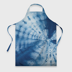 Фартук кулинарный Синяя абстракция паутина, цвет: 3D-принт