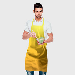 Фартук кулинарный Градиент насыщенный жёлтый, цвет: 3D-принт — фото 2