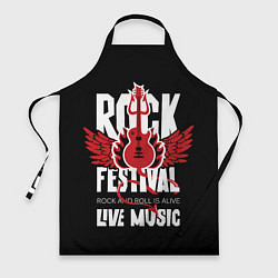 Фартук кулинарный Rock festival - live music, цвет: 3D-принт