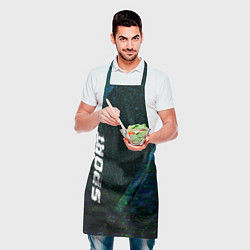 Фартук кулинарный Exeed sport glitch blue, цвет: 3D-принт — фото 2