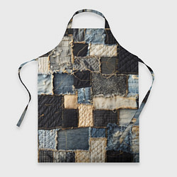 Фартук Заплатки пэчворк на джинсе