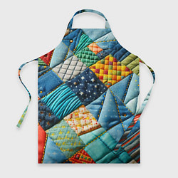 Фартук кулинарный Лоскутное одеяло - пэчворк, цвет: 3D-принт