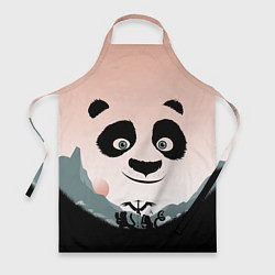 Фартук кулинарный Силуэт кунг фу панда, цвет: 3D-принт