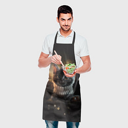 Фартук кулинарный Котенок в свитере - нейросеть, цвет: 3D-принт — фото 2