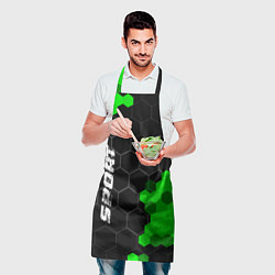 Фартук кулинарный Genesis green sport hexagon, цвет: 3D-принт — фото 2