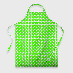 Фартук кулинарный Зелёные лепестки шестиугольники, цвет: 3D-принт
