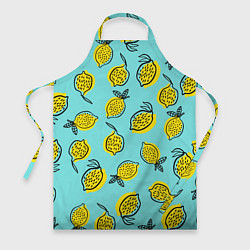 Фартук кулинарный Летние лимоны - паттерн, цвет: 3D-принт