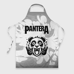 Фартук кулинарный Pantera рок панда на светлом фоне, цвет: 3D-принт