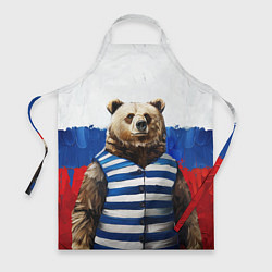 Фартук Медведь и флаг России