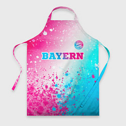 Фартук кулинарный Bayern neon gradient style посередине, цвет: 3D-принт
